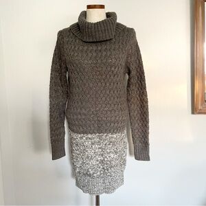 American Eagle Outfitters colorblock cowl neck sweater dress size Medium Y2K